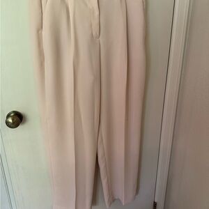 J. Crew Cream Trousers with Relaxed Silhouette